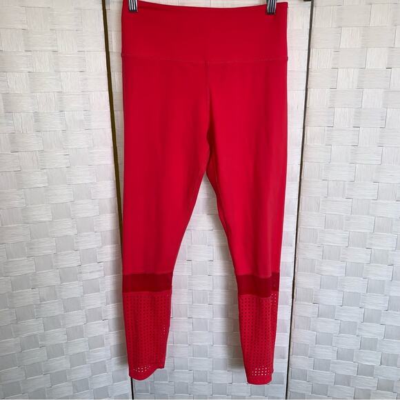 Zyia Active Neon Pink Perforated Mesh Leggings Women’s Size 4 - Picture 2 of 7